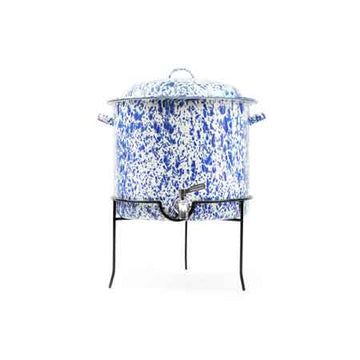 15 Qt Enamelware Beverage Dispenser, Blue Marble